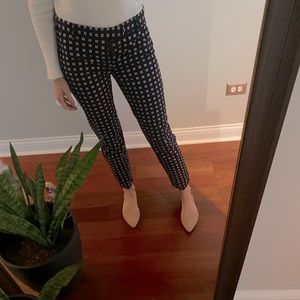 Dark blue patterned slim work slacks by Gap